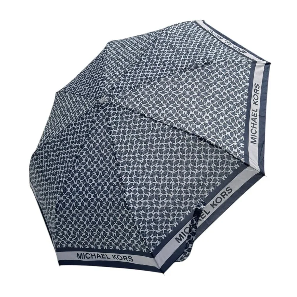 Michael Kors Travel MK Signature Monogram Umbrella NWT